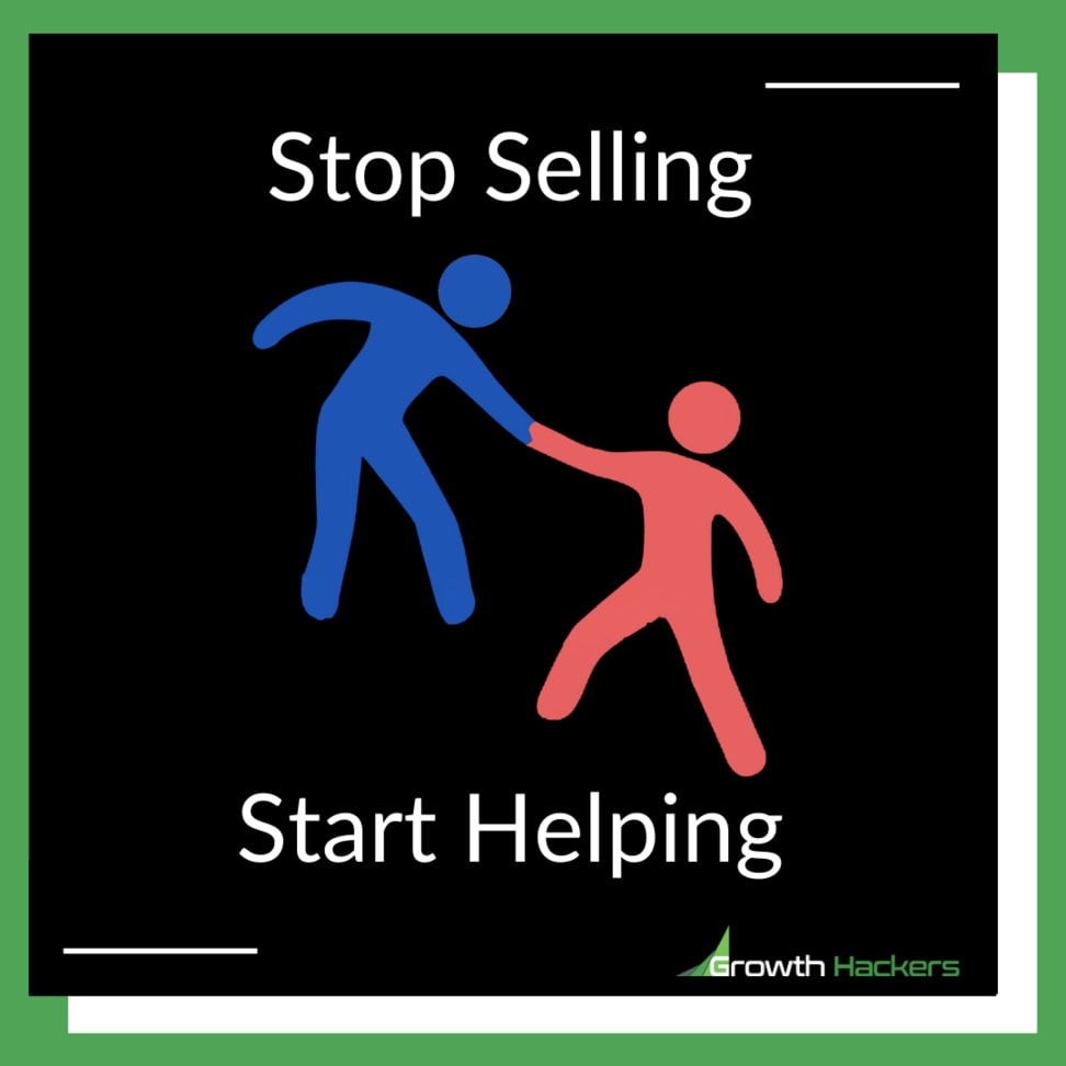 Stop Selling. Start Helping Branding Business Success Quote